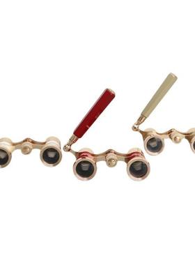 简约现代双筒望远镜摆件样板间售楼处家居玄关柜书房轻奢软装饰品