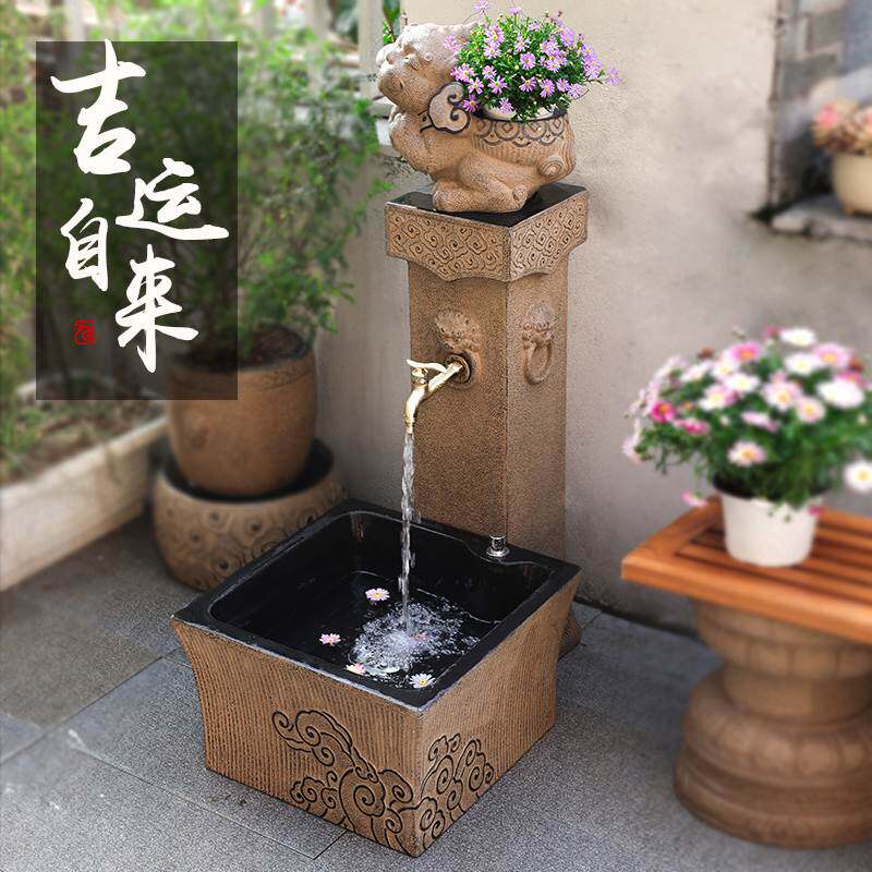 户外拖把池庭院花园浇花立式水龙头室外阳台立柱水栓落地式洗手池