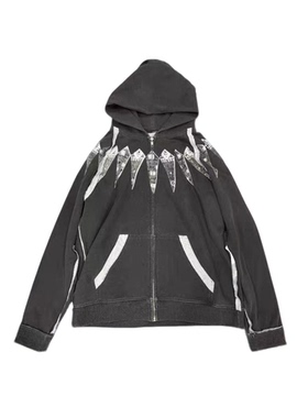 UNDERCOVER 05AW 初代小丑黑灰连帽衫 休闲印花卫衣