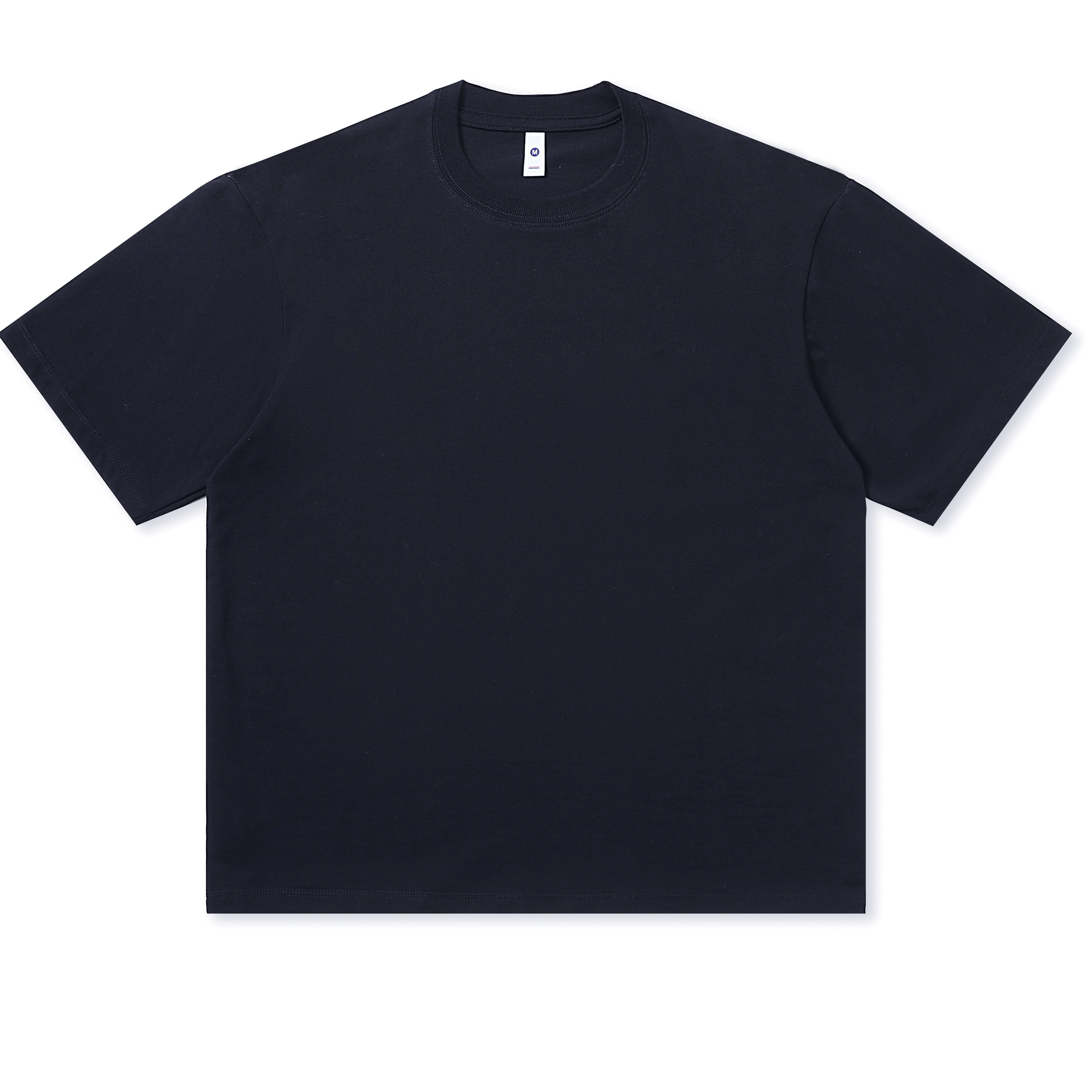 重磅纯棉T恤定制印logo落肩宽松短袖工作服团体文化衫班服广告衫