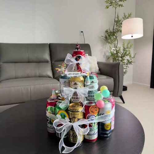 啤酒蛋糕diy材料包生日装饰配