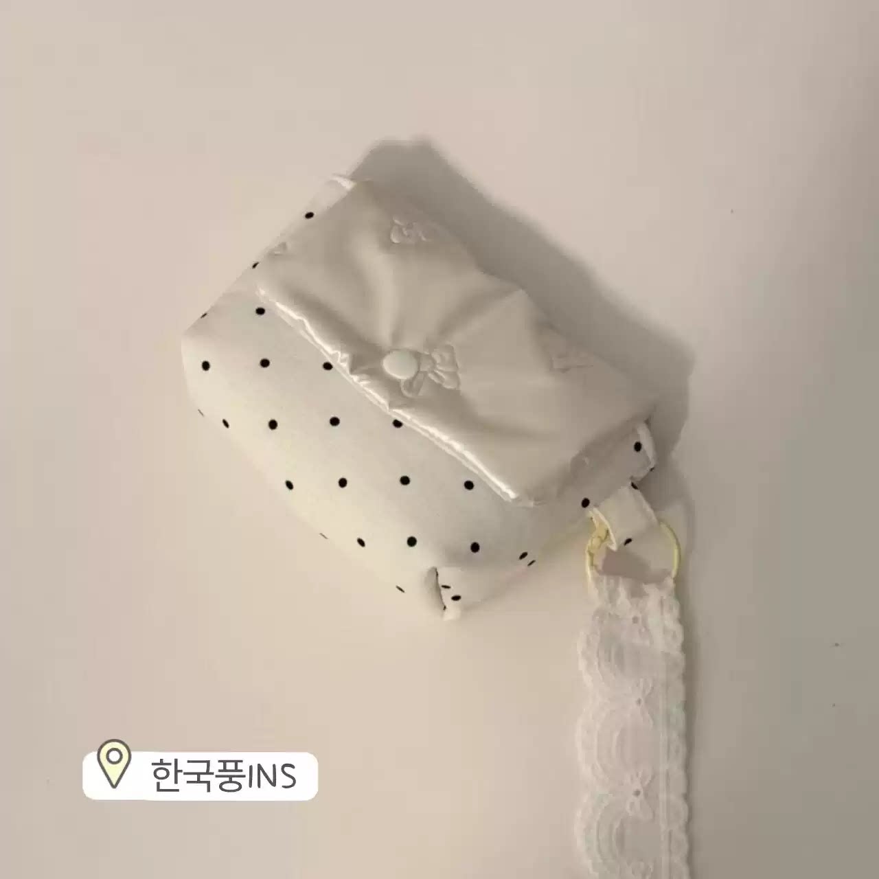 韩系ins风CCD相机收纳包波点翻盖