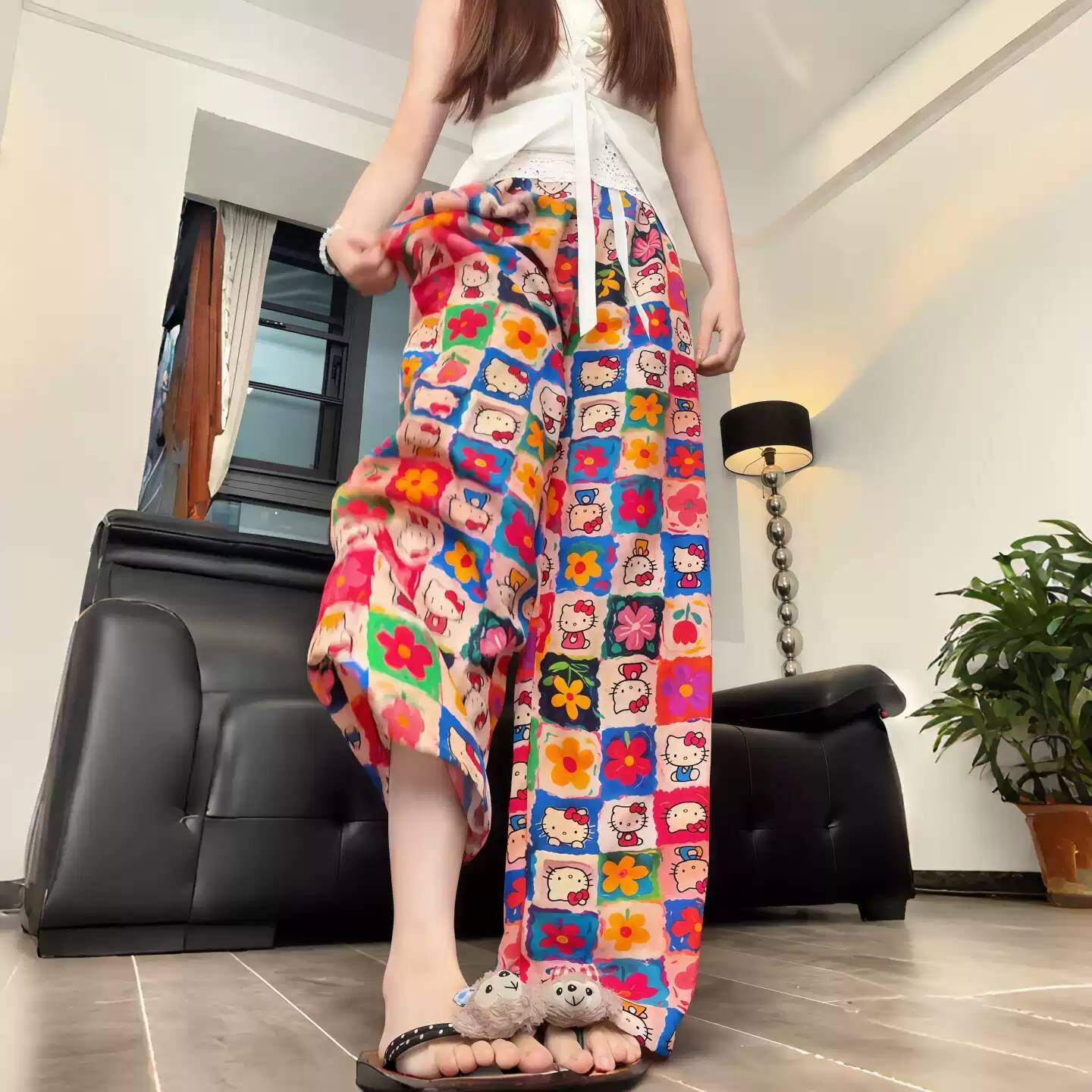 夏季轻薄垂感加长慵懒风绵绸女士图片