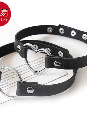 15Y项圈颈带A1pq801-项链锁骨链短款暗黑系朋克带简约酷网红黑色