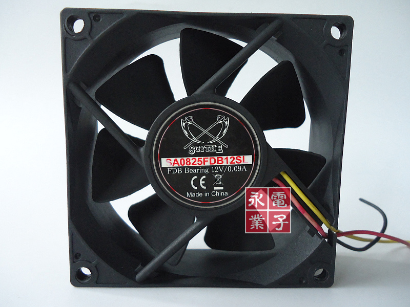 镰刀超静音 风扇FDB轴承 8厘米 8025 12V 0.09A SA0825FDB12SL