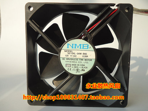 原装NMB 9cm 9025双滚珠机箱风扇12V 0.28A 3610KL-04W-B40 2线