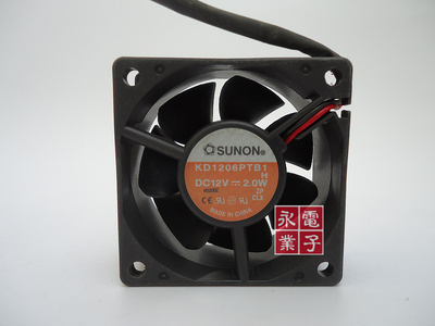 原装SUNON建准 6厘米6025滚珠风扇 小机箱12V 2.0W KD1206PTB1