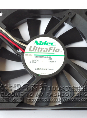 NIDEC UITRAFLO U80R24MLAB-53 J56 24V 0.07A  3线变频器风扇