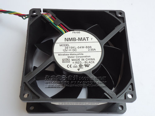 NMB 9038 12V 2.5A 9CM 大风量 PWM温控 机箱风扇 3615KL-04W-B96