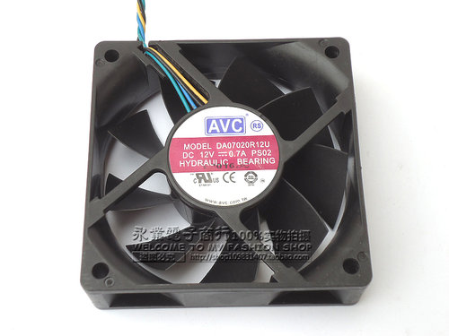 AVC 12V 0.7A DA07020R12U 7020 7CM 双滚珠 智能调速散热风扇