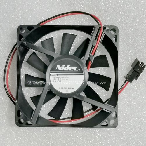 日本nidec DJT80RBAS5-S02 8cm 8015 12V 0.04A 冰箱内置散热风扇