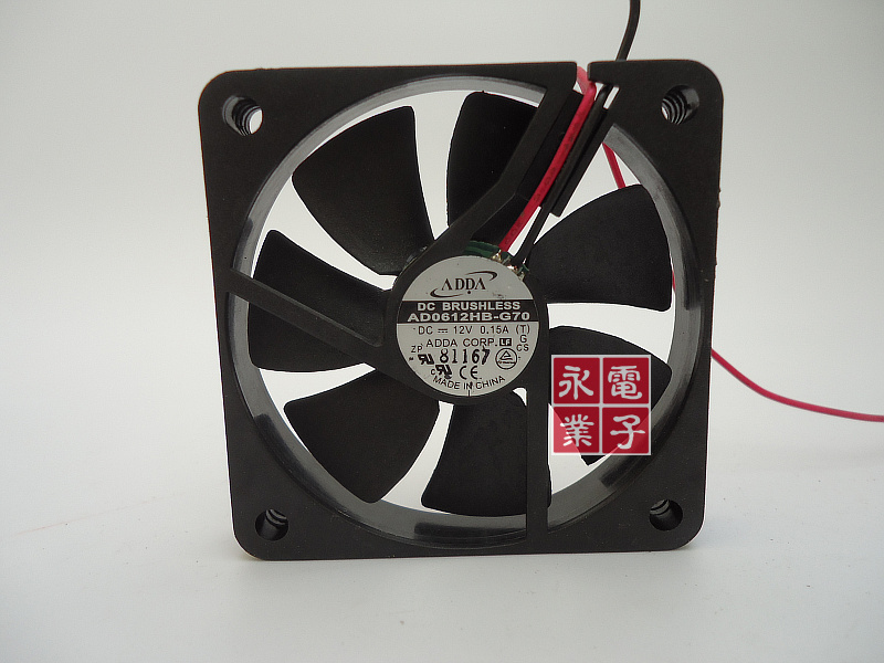 原装正品ADDA 超薄 6厘米6CM 双滚珠风扇 AD0612HB-G70 12V 0.15A