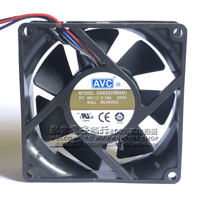 原装AVC DA08025B48U  8025 48V 0.14A服务器cpu风扇8CM