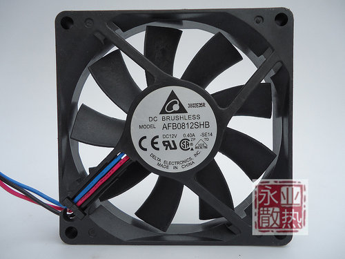 台达 DELTA 8厘米大风量风扇 8015 12V 0.40A AFB0812SHB 双滚珠