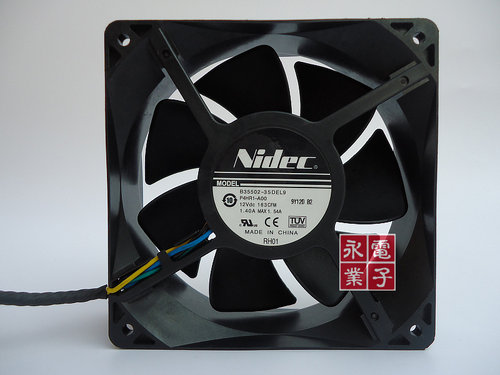 日本NIDEC B35502-35DEL9 P4HR1-A00 12V 1.40A 大风量双滚珠风扇