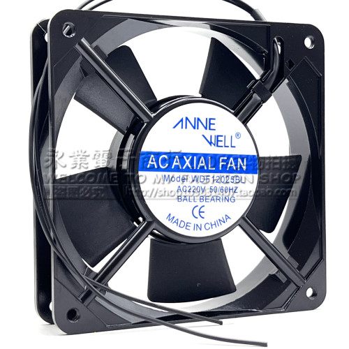 全新ANNE WELL WDF12025BL/SL AC220V工业机柜冷柜轴流散热风扇
