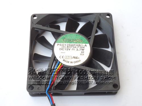 SUNON建准 PSD1208PHB1-A 12V 3.7W 8CM 8015 4线PWM 散热风扇