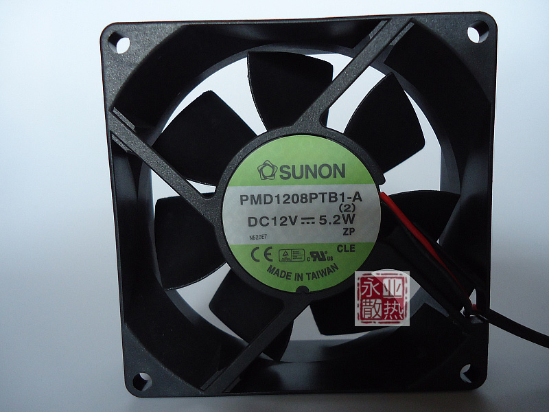 SUNON建准 PMD1208PTB1-A 8CM 8025 12V 5.2W 0.35A 双滚珠风扇 五金/工具 工业风扇 原图主图