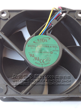 原装ADDA AD0712DX-A7BGL 7025 12V 0.12A 4线PWM智能温控风扇