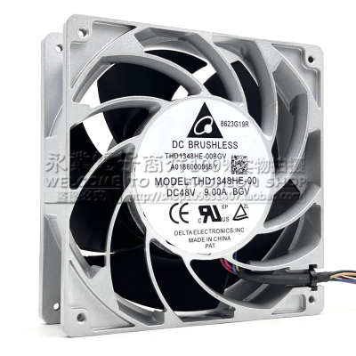 原装台达THD1348HE-00 48V 9.00A4线铝框超暴力散热风扇风机13538