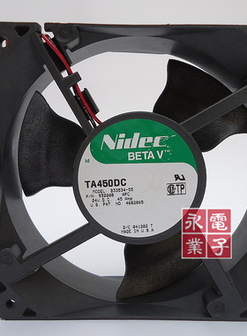 NIDEC 12038 TA450DC B33534-55 24V 0.45A 12CM变频器大风量风扇
