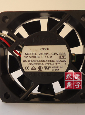 原装NMB 2406KL-04W-B36 6015 12V 0.14A 6cmPWM智能温控散热风扇