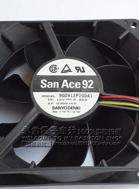 日本三洋SANYO 9032 12V 0.88A 四线PWM 9G0912P2G041 服务器风扇