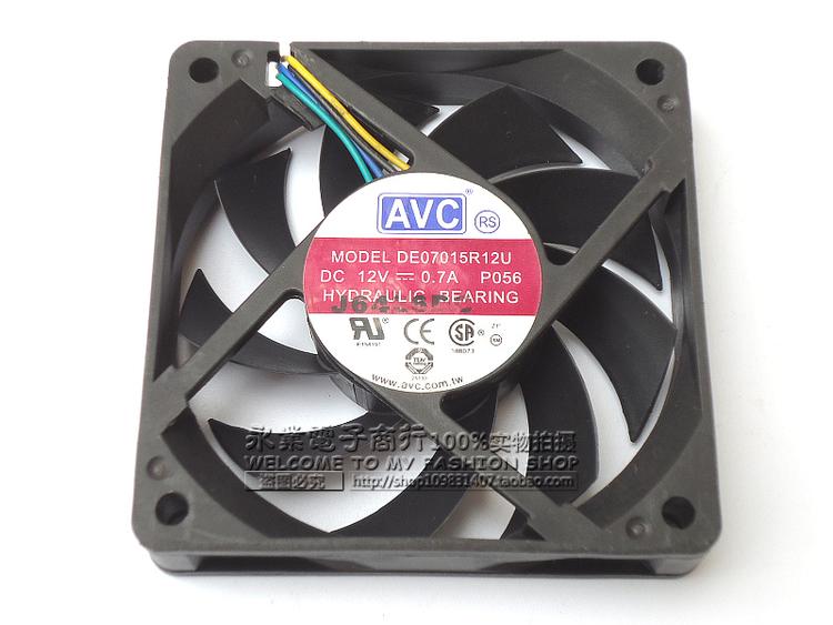 AVC 7厘米 7CM CPU电脑机箱风扇 大风量 7015 0.7A DE07015R12U 电脑硬件/显示器/电脑周边 散热器/风扇 原图主图