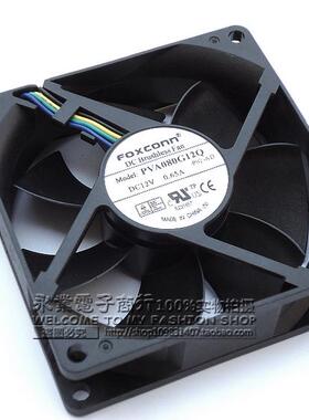 富士康8025/8CM/厘米大风量CPU机箱风扇4针/线温控调速PVA080G12Q