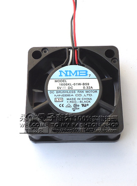 NMB 1606KL-01W-B59-L00 5V 0.32A 4015 4CM三线双滚珠风扇 耐用