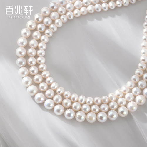 天然珍珠项链正品淡水真珍珠颈链