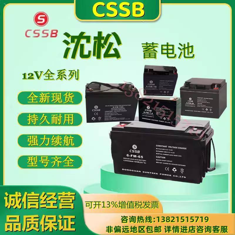 CSSB沈松蓄电池6-FM-1.3 12V1.3AH7AH9AH14A17H20A24H38A65H100AH