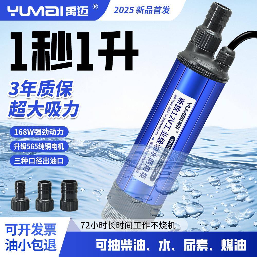 大功率电动抽油泵抽油神器12V24V220伏抽水泵加油机柴油抽子小型