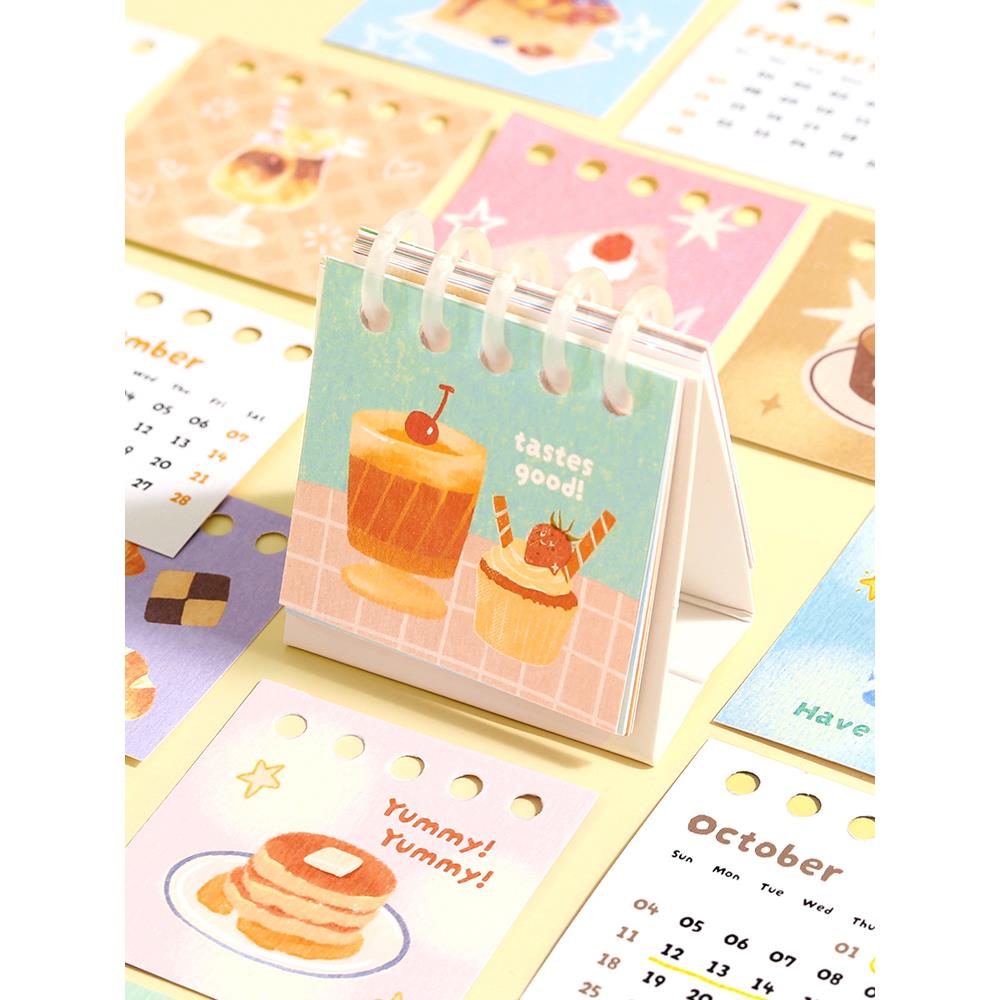 NOTE FOR 2026年MINI小日历 韩系打卡台历办公室寝室学习桌面摆件