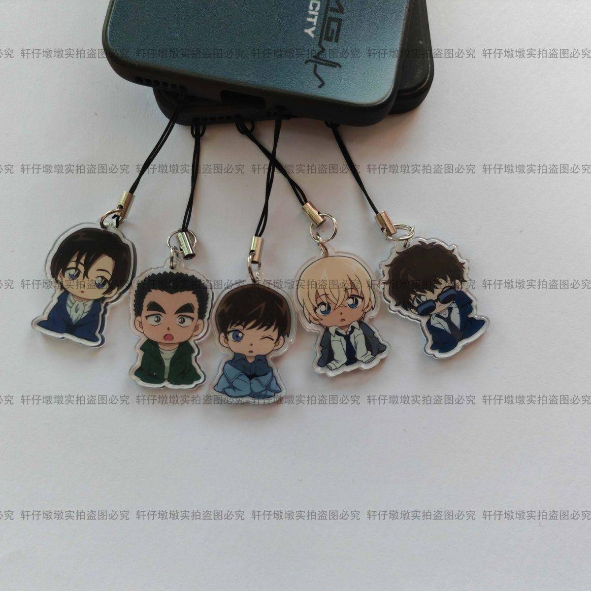 名侦探柯南警校五人组伊达航降谷零诸伏萩原研二松田阵平手机挂件