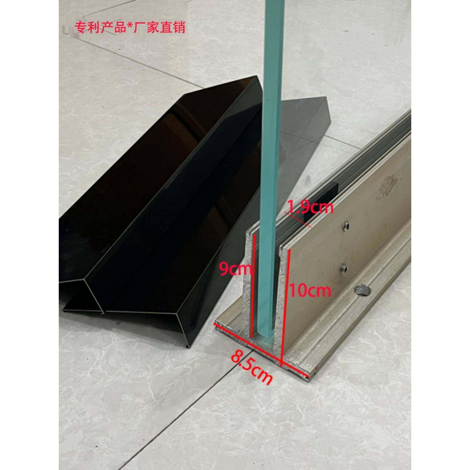 无框玻璃扶手明装阳台栏杆卡槽免预埋铝合金T型槽不锈钢玻璃护栏