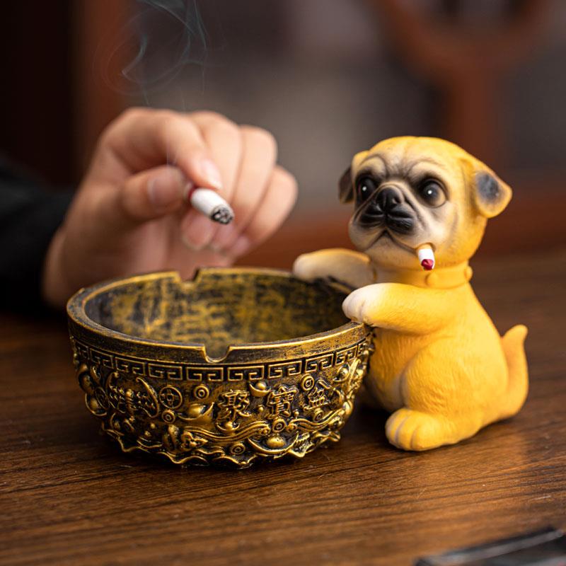 创意可爱网红招财聚宝盆烟灰缸家用客厅高档办公室个性时尚烟灰缸