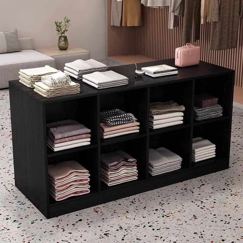 定制简约双面格子展示柜办公室文件柜隔断书柜服装店置物柜中岛柜