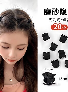 黑色迷你小抓夹公主头发夹边夹侧边前额刘海夹子头发饰2025新款女