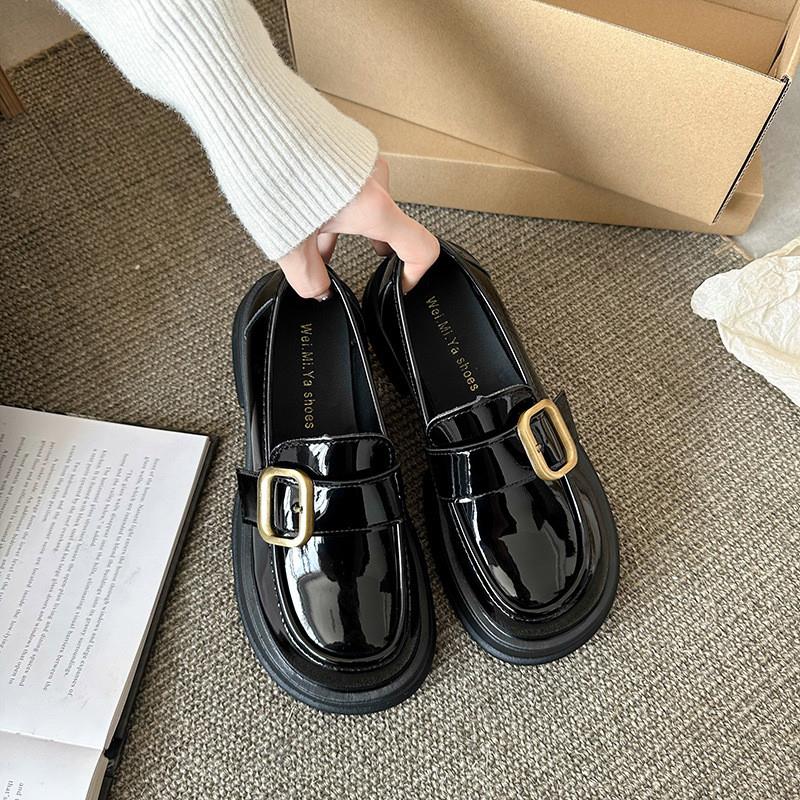 26新款款皮鞋女英伦风厚底