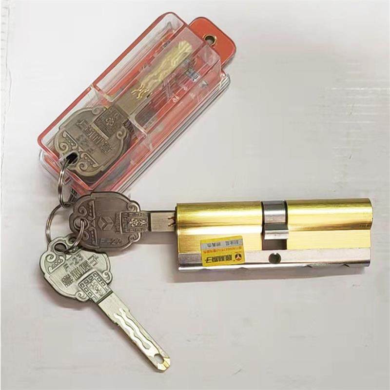 防盗门锁不锈钢大门锁欧式别墅双对开门实木门超C级锁芯F