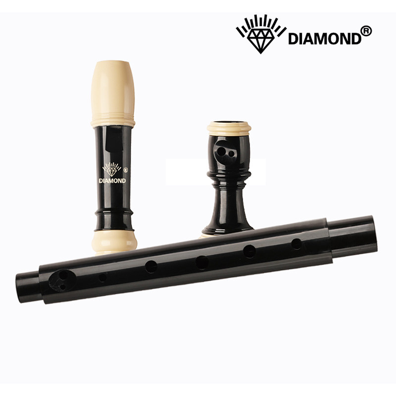 钻石英式中音八孔竖笛中小学生专用老师推荐高档皮袋成人初学者