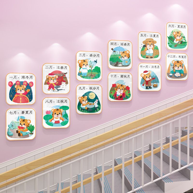 幼儿园传统节日环创主题墙板楼道楼梯泡沫板kt雪弗板墙面装饰挂饰