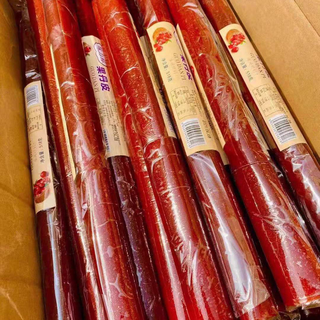 超大果丹皮山楂卷批擀面杖果丹皮金箍棒果丹皮山楂卷500g大根