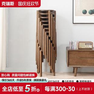 客厅餐桌凳木凳方凳家用板凳木质圆凳餐桌凳实木小凳子可叠放轻奢