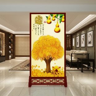 屏风隔断墙客厅进门玄关办公室家用入门卫生间遮挡移动座屏 新中式
