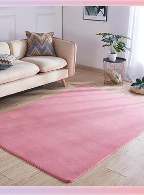 3YK蓝色珊瑚绒地毯卧室客厅免洗茶几毯早教儿童爬行地垫床边