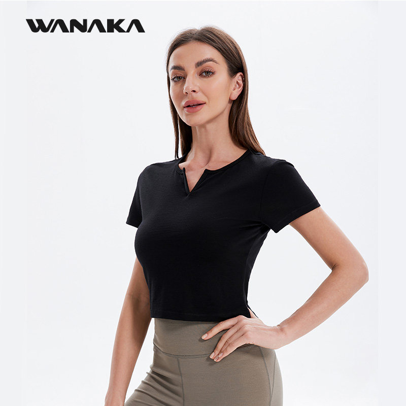 WANAKA美丽诺羊毛运动T恤短袖女