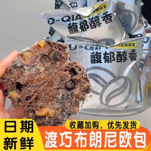 新货渡巧醇苦布朗尼面包法式全麦硬欧风味浓郁黑巧蓝莓饱腹布朗