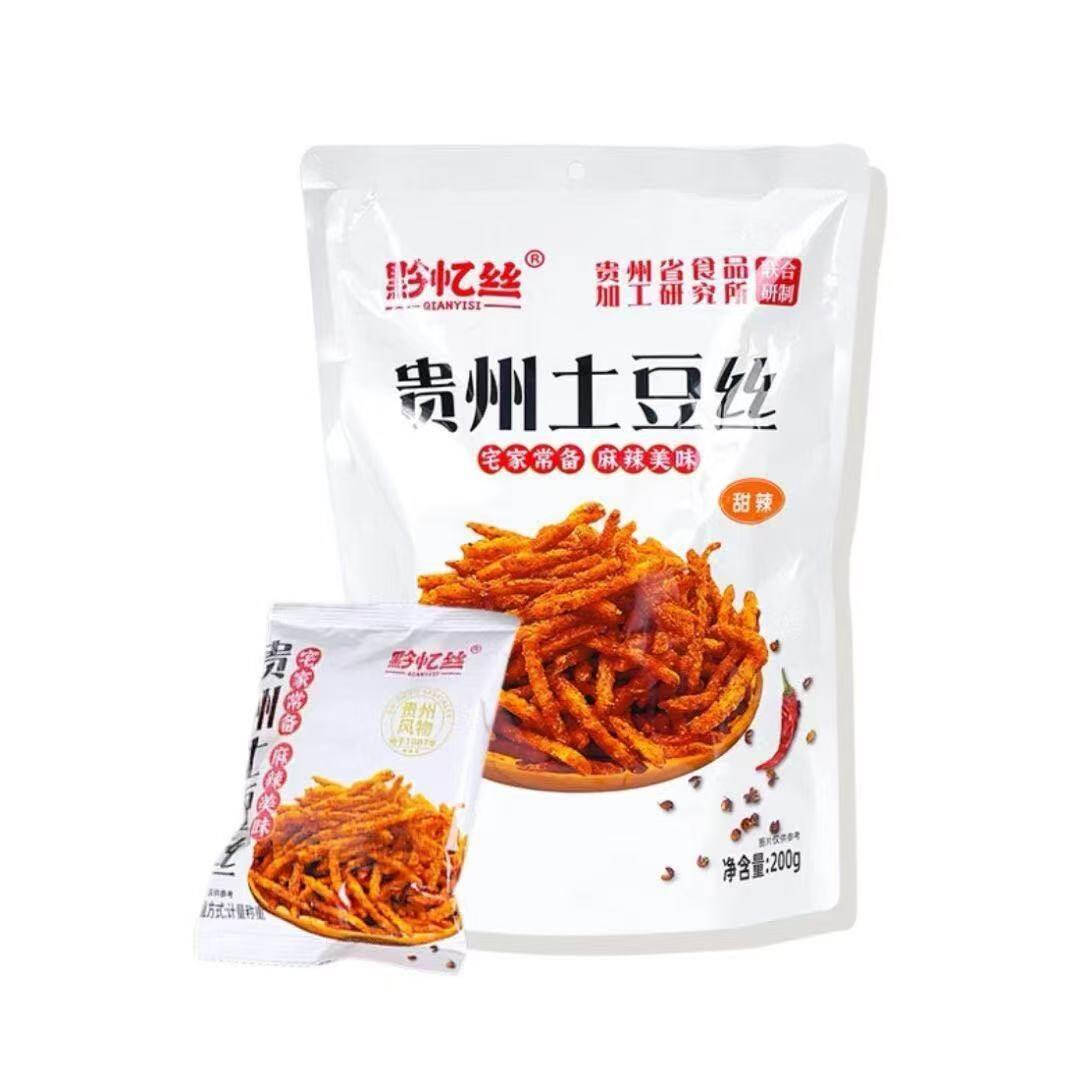 速发现货贵州特产董记黔忆丝麻辣土豆条土豆丝洋芋丝杏鲍菇麻辣丝